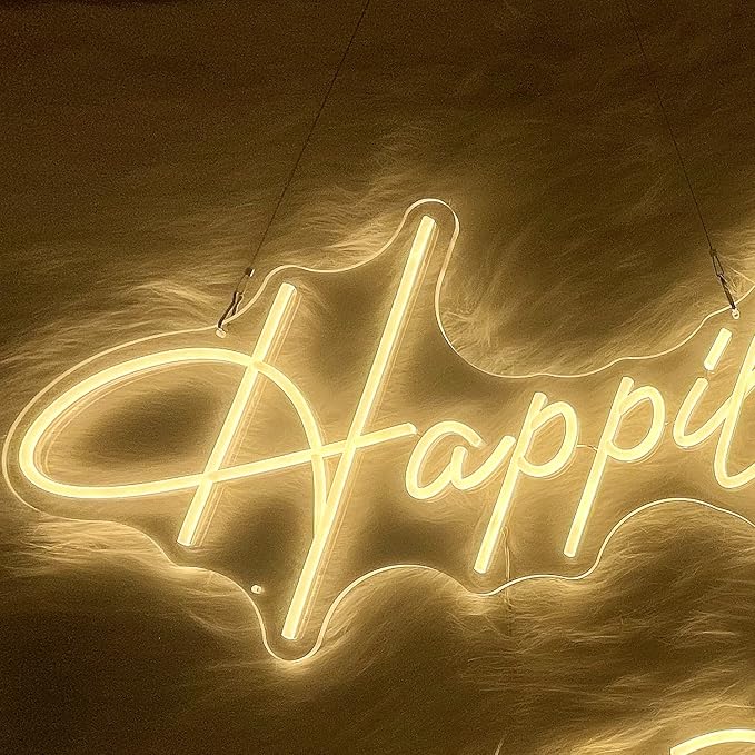 Super Large Neon Sign Happily Ever After with Dimmer, Art Decorative Neon Lights for Bedroom, Wedding, Birthday, Home Wall Decor, Bachelorette Party (60.26"X12.52")