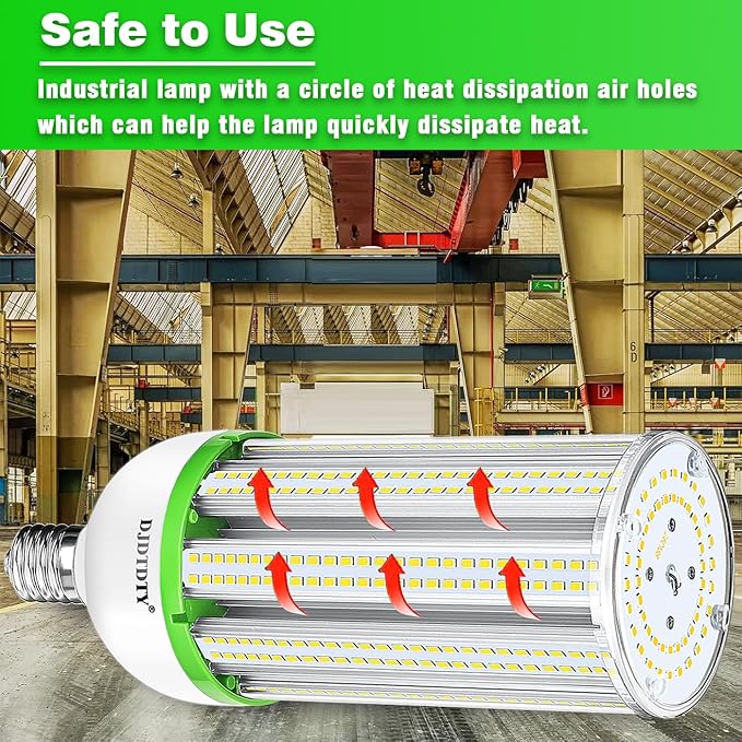 200W LED Corn Light, E26 Base LED Corn Lamp, 20000 Lumen 5000K Daylight 100V~277V Corn Cob Light Bulb for Indoor Outdoo (5000K, 200Watts)