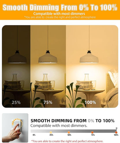 MASTERY MART 60 Pack A19 LED Light Bulbs 60W Equivalent, 9.5W Dimmable, Flicker-Free, 800 Lumens, 2700K Soft White, E26 Base, 10000 Hours, Energy Saving, Bright for Home, Bedroom, Living Room