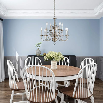 Livex Lighting 5012-03 Williamsburgh 12 Light White Chandelier