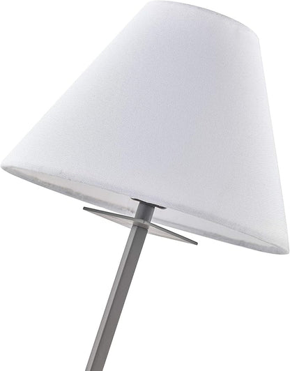Linnea Accent Lamp – Nickel Finish, Sleek Modern Decorative Lamp for Bedroom or Living Room, Commercial Grade Quality