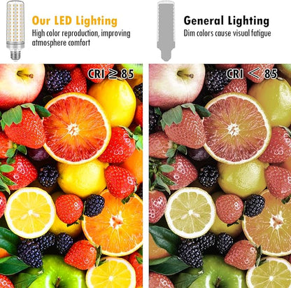 E26 LED Bulbs, 40W LED Light Bulbs Equivalent 400W, 3000K Sunset Color Warm Light, Not Dimmable, AC 85-265V, E26 Light Bulbs (4 Pack)