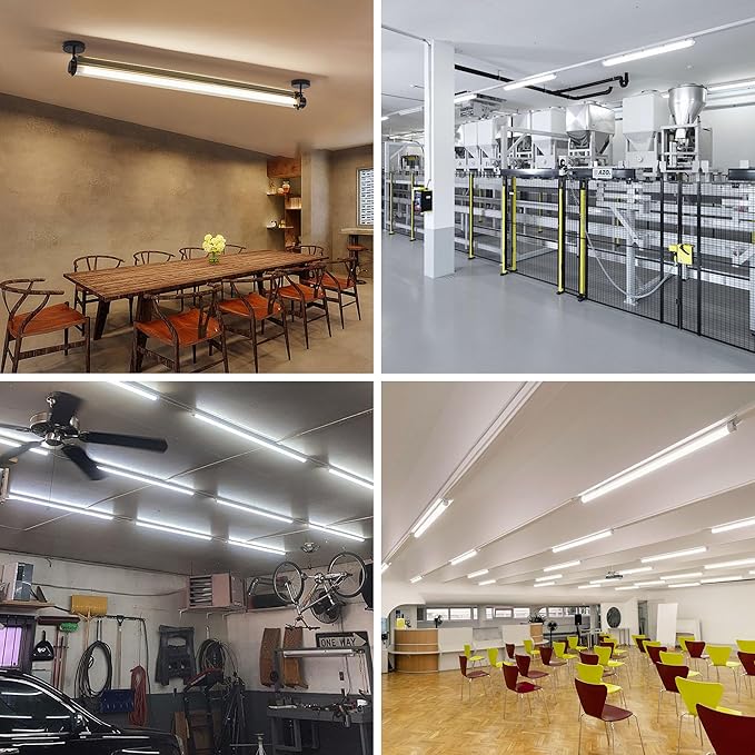 H&B Luxuries 4FT T8 LED Tube Light, Type A+B, 5 Power(12W-22W) & 5 Colors(3500K-6500K) All in 1,Plug and Play or Ballast Bypass, T8 T10 T12 Fluorescent Bulbs Replacement, ETL DLC (12 Pack)