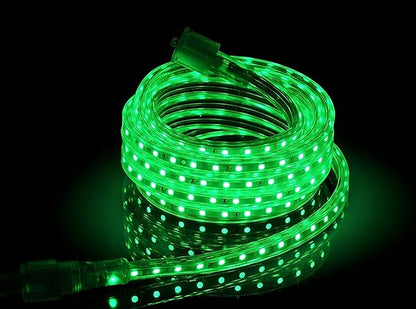 CBconcept UL Listed, 20 Feet,Super Bright 5400 Lumen, Green, Dimmable, 110-120V AC Flexible Flat LED Strip Rope Light, 360 Units 5050 SMD LEDs, Indoor Outdoor Use, Ready to use