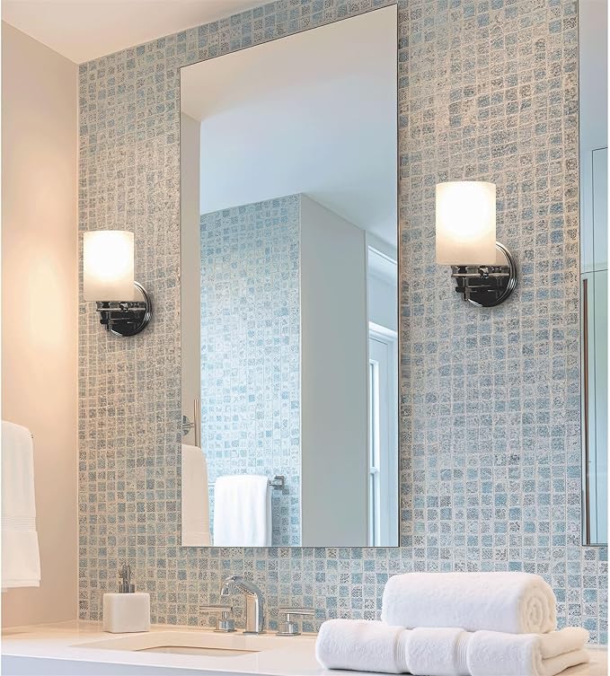Kira Home Phoebe 5" Frosted Seeded Glass Shades, Replacement Glass, 1-5/8" Fitter Opening for Threaded Medium Base Socket, 5" x 4", 3-Pack
