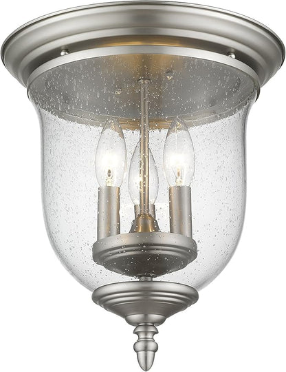 Livex Lighting 5024-91 Legacy 3-Light Ceiling Mount, Brushed Nickel