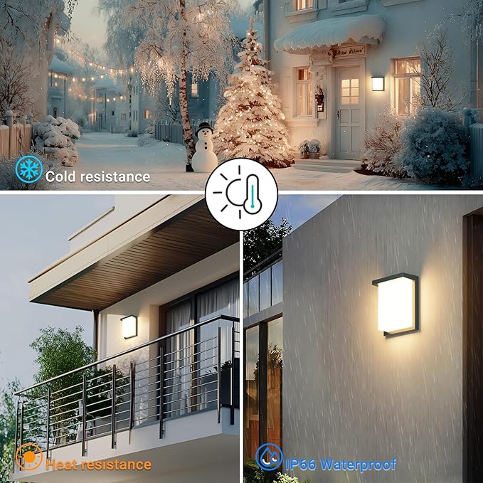 Tipace LED Wall Sconce Lights,30W Modern Outdoor Light Fixture Wall Mount,Waterproof Porch Lamp for Outside,3000K LED Exterior Lighting for House Patio Front Porch Garage Entryway