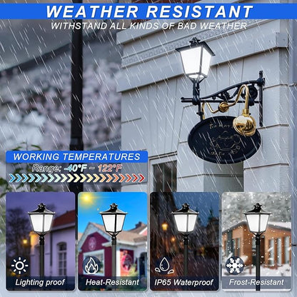 LED Post Top Light, 60W/50W/30W Power Tunable, 3CCT 5000K/4000K/3000K Outdoor Post Pole Lights, LED Parking Lot Light for Garden Yard Street Lighting, IP65 Waterproof, AC100-277V, UL DLC Listed