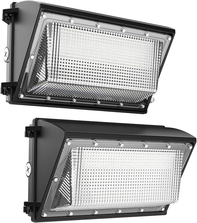 LED Wall Pack Light 120W, 18000LM 5000K Daylight, Outdoor Lighting with Dusk-to-Dawn Photocell, LED Wall Pack for Parking Lot, Warehouse, Yard, ETL Listed (120W - 2PACK)