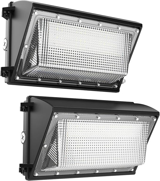 LED Wall Pack Light 120W, 18000LM 5000K Daylight, Outdoor Lighting with Dusk-to-Dawn Photocell, LED Wall Pack for Parking Lot, Warehouse, Yard, ETL Listed (120W - 2PACK)