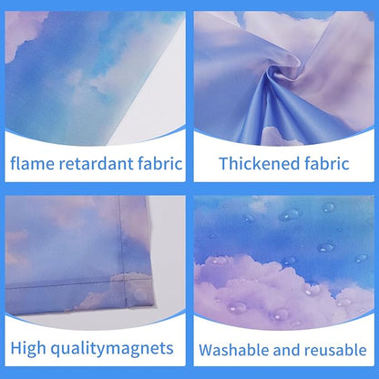 2pcs Fluorescent Light Covers - Light Covers for Ceiling Lights Classroom, Magnetic Light Filters for Office, Hospitals, Home 4 x 2 Feet (rainbow)