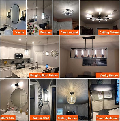 Leools T10 Led Frosted Bulb,e26 Dimmable Tubular LED Light Bulb, 6W Equal 60 watt Light Bulb 4000K Neutral White,CRI90+,600LM,E26 Base Matt Opal Porcelain,7.3inches Long Bulbs,4 Packs