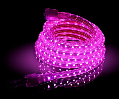 CBconcept UL Listed, 30 Feet, Super Bright 8100 Lumen, Pink, Dimmable, 110-120V AC Flexible Flat LED Strip Rope Light, 540 Units 5050 SMD LEDs, Indoor Outdoor Use, Ready to use