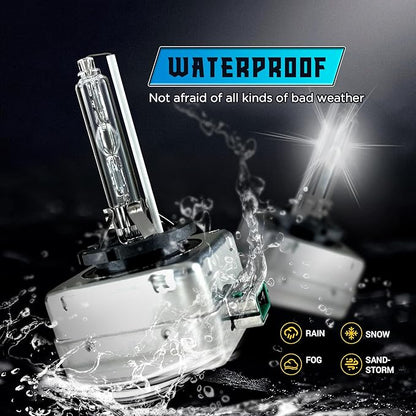 Innovited D3S HID Xenon Headlight Bulbs 10000K Cool Blue High Low Beam 66340 42403 42302,etc Replacement Bulb - Pack of 2