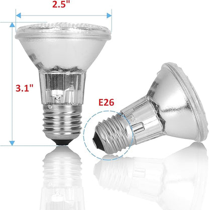 12Vmonster Pack of 15 PAR20/FL DIMMABLE PAR20 35 Watt Halogen Spot Light Bulb I NO Harmful Blue Light I Ceiling Recessed Kitchen Lamp Par20 120V 110V Lighting Replacement