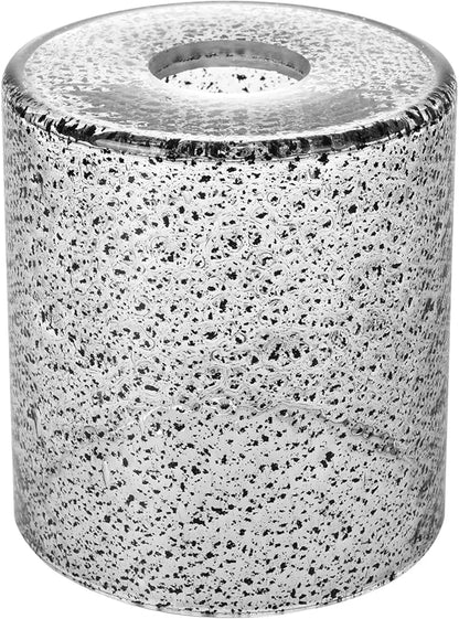 1 Pack Black Seeded Glass Lampshade, Cylinder Black Seeded Glass Lamp Shade with 1-5/8" Fitter, 4.72" Lampshade Replacement for Table Lamps, Wall Sconces