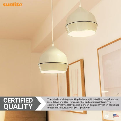 Sunlite LED Filament T10 Tubular Light Bulb, 2 Watts (25W Equivalent), 160 Lumens, Medium E26 Base, 120 Volts, Dimmable, 90 CRI, UL Listed, Clear, 4000K Cool White, 10 Pack