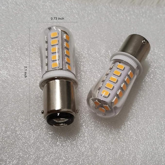 12V BA15D LED Bulb 1076 1142 1176 1004 S8 3W 300Lm 2700K Warm White,DC Bayonet Double Contact Base, RV Camper Motorhome Marine Boat Trailer Landscape Deck Step Path Light, Pack of 4