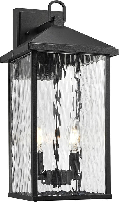 Darkaway Outdoor Wall Lights,17 Inch Tall Exterior Lighting Fixtures Wall Mount Outdoor Porch Lights Outside Sconce with Glass E12 Socket for House Patio Hallway Garage