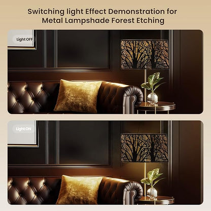 Metal Square Lampshade 8''Top X 14'' Bottom X 9'' Height Lamp Shade Fits For Bedroom Living Room And More Spider Fitter
