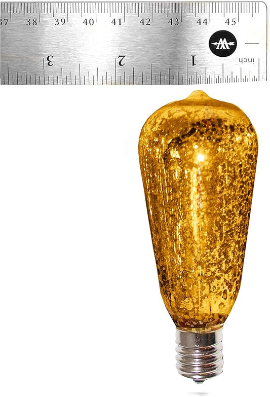 Hometown Evolution, Inc. Box of 25 ST40 Gold 7 Watt C9 (E17) Base Replacement Bulbs