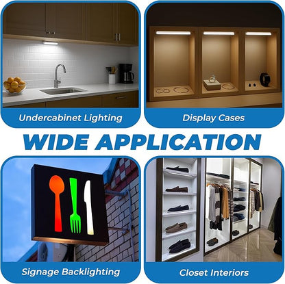OHLECTRIC 6 Pack - F4T5/D Flourescent Light Bulbs Non-Dimmable - 6 inches Under Cabinet Bulb 6500K Daylight White 4 Watt Tube Bulb