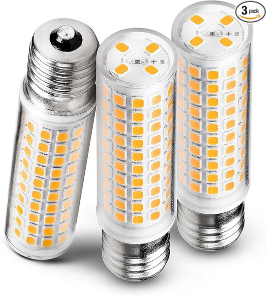 E17 10 Watt LED Bulb 100W Equivalent 2700K Warm White 1000lm Non-Dimmable 120V E17 Intermediate Base LED Bulb for Desk Lamp, Ceiling Fan Lights, Headboard Reading Lights, Chandelier, 3 Pack
