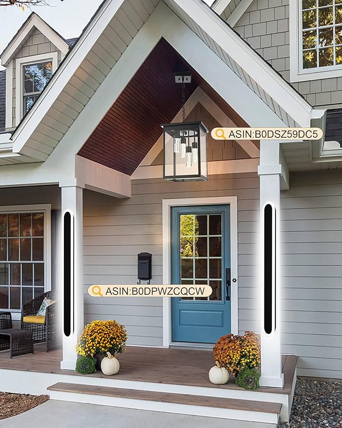 TODOLUZ 2-Pack 60-Inch Long Outdoor Wall Sconce, IP65 Waterproof Light Fixture with Build-in Integrated LED Chips for Garage House Porch, Wall Mounted Lamp 5 Color (3000K/3500K/4500K/5000K)