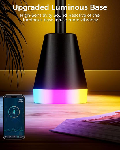 2 Pack Corner Floor Lamp, Smart RGB LED Corner Lamp with App and Remote Control, 172 LED Lighting and 16 Million Colors Changing Standing Lamps with Music Sync for Living Room, Bedroom, Gaming Room