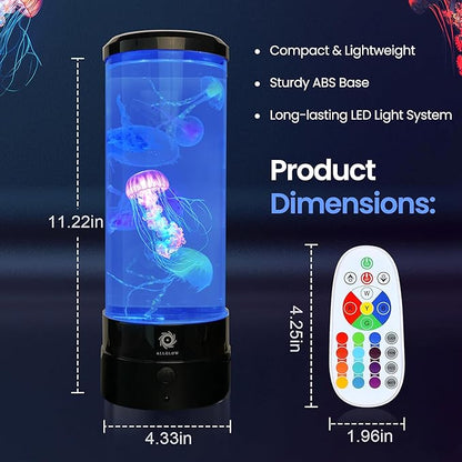 Jellyfish Lamp 6 Realistic Artificial Jellyfish – Soothing Color-Changing Light for Bedroom Decor Relaxing Night Light Aquarium Lamp (Battery not Included)