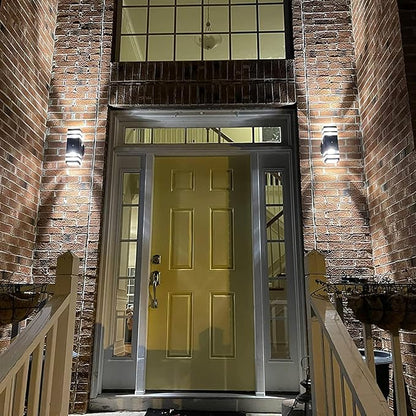Dusk to Dawn Outdoor Light Fixture,Square Exterior House Lights-Waterproof Modern Led Outdoor Lighting,Warm White 3000K Sensor Outdoor Garage Lights,2 Pack G10 14W Outside Light for House