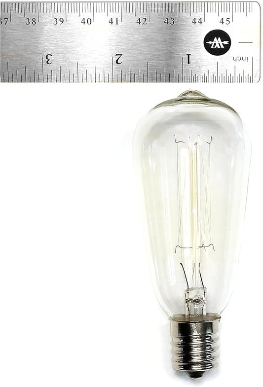 Hometown Evolution, Inc. Box of 25 ST40 Lantern Edison 7 Watt C9 (E17) Intermediate Base Replacement Light Bulbs