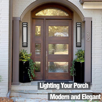 10%-100% Dimmable Outdoor Wall Lights, LED 3000k 4500K 6000k Exterior Light Fixture, IP65 Waterproof, Matt Black Wall Lighting for House Porch Patio(1Pack)