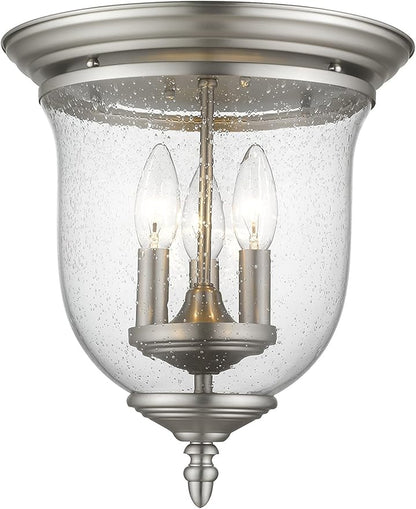 Livex Lighting 5024-91 Legacy 3-Light Ceiling Mount, Brushed Nickel
