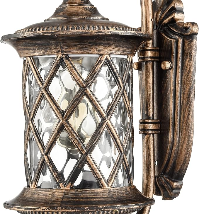 Retro Outside Wall Lights Water Glass Exterior Wall Light Outdoor Wall Mount Light Fixtures