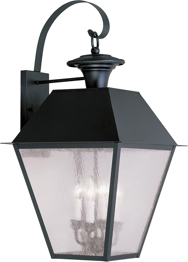 Livex Lighting 2172-04 Mansfield 4-Light Outdoor Wall Lantern, Black