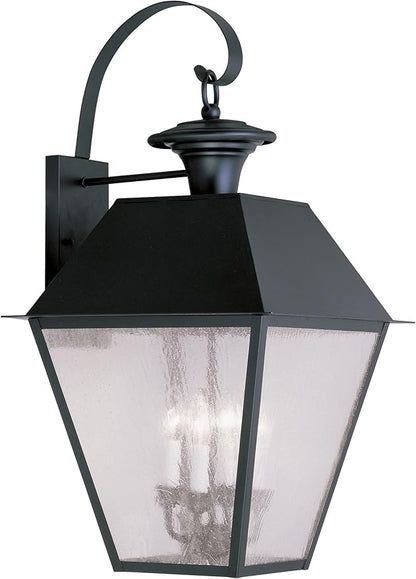Livex Lighting 2172-04 Mansfield 4-Light Outdoor Wall Lantern, Black