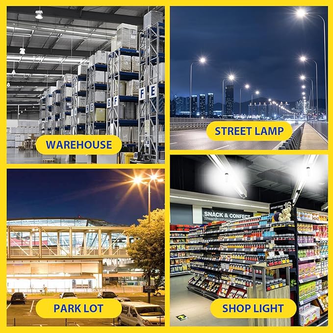 GEPLAD 2-Pack 200W LED Corn Light Bulb, E39 Mogul Base 5000K Daylight 28,000LM Lamp, Replacement 1000Watt CFL HPS Metal Halide Bulb, Large Area Lamp for Street, Garage, Warehouse High Bay Lighting