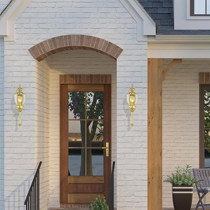 Livex Lighting 2112-01 Basics 1 Light AB Outdoor Wall Lantern, Antique Brass, 7"W x 25.25"H