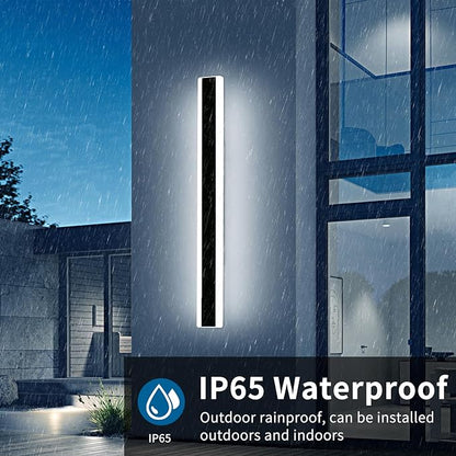 39.3inch Modern Outdoor Wall Light, Black Outside LED Long Wall Sconce, 6000K Cold White, 36W, IP65 Waterproof, Wall Mount Linear Exterior Lighting Fixture for House, Garage, Porch, Garden