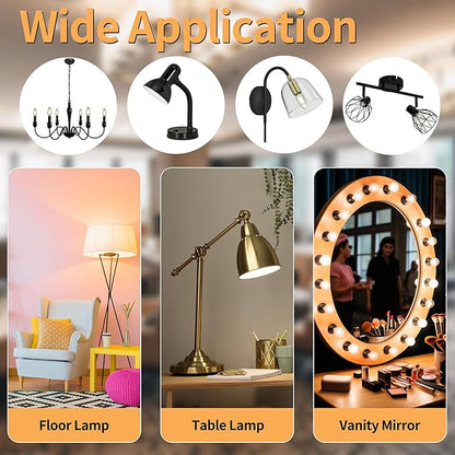 G16.5 Led Bulb, Small Round Edison Light Bulbs, Dimmable E12 Globe Clear Vanity Light Bulbs, 5w 4000k Vintage LED Filament Edison Bulb