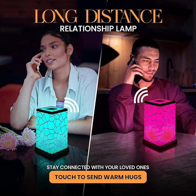 Friendship Lamp® by Filimin Classic - Best Friend Lamps Wi-Fi Touch Lamp LED Light for Long-Distance, Connection, Relationship, Friendship, Gifts, Love, 200+ Colors, App Setup - Set of 4