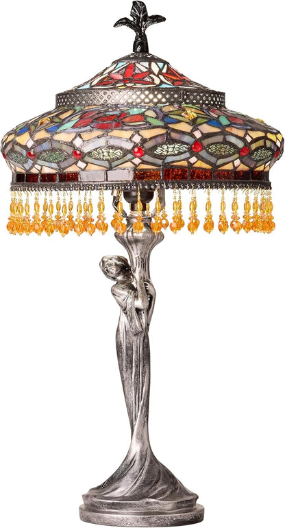 RIVER OF GOODS 24" H Parisian Antique Silver Bell Shade Novelty Table Lamp