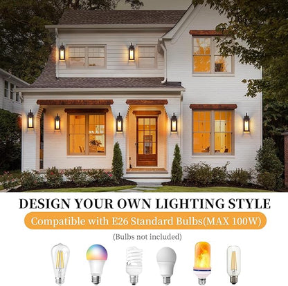 17" Brown Large Exterior Lighting Fixtures 2Pack, Waterproof Outdoor Wall Porch Lights Sconces Wall Mount, Coach Lights for Garage Carriage Lights Exterior for House