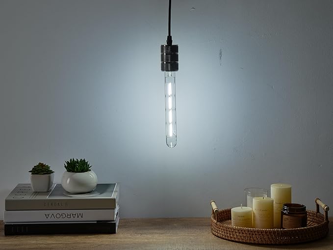 T10 Led Bulbs E26 Dimmable Tubular Bulbs 4W Equal 40 Watt Tube Bulbs 5000K Cool White Long Tubular Edison Light Bulb 8.9 Inch Long for Wall Sconces, Pendant 400lm,6 Pack.