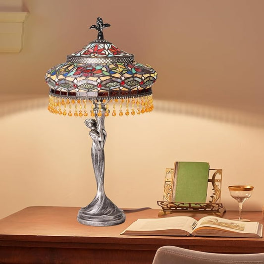 RIVER OF GOODS 24" H Parisian Antique Silver Bell Shade Novelty Table Lamp