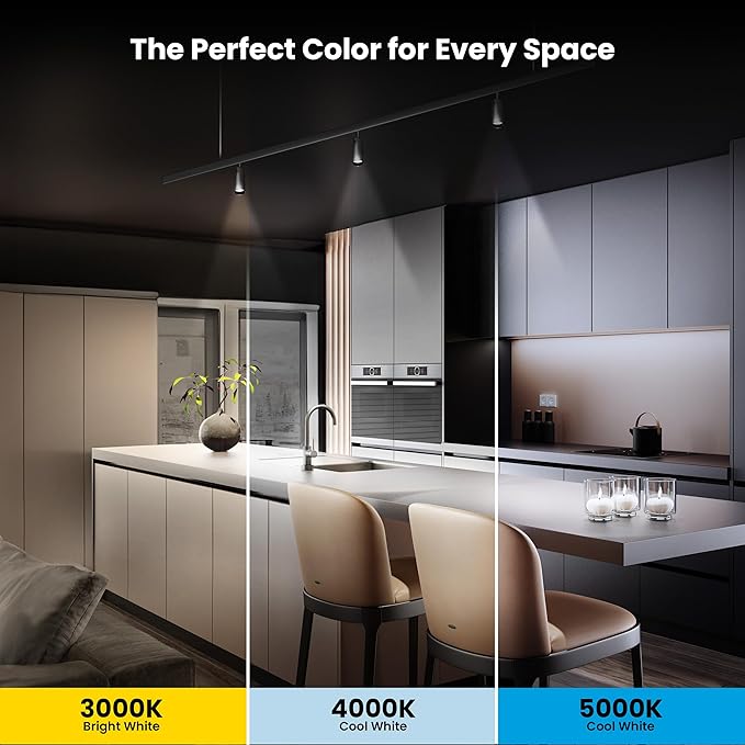 Feit Electric MR16 LED Reflector Light Bulb, 35W Equivalent, Dimmable, GU5.3 Base, 90+ CRI, 300 Lumen, Adjustable Color Temperature Track Lighting, 25,000-Hour Lifespan, BPFMW/3CCTCA/3/6, 18-Pack