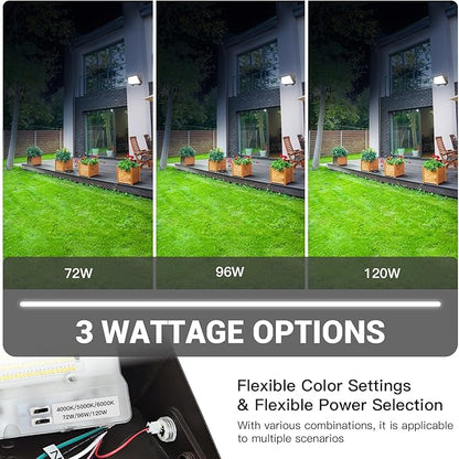 JTT LED Wall Pack Light 120W/96W/72W with Dusk to Dawn Photocell, 18000LM 6000K/5000K/4000K CCT IP65 Waterproof WallPack Lights Outdoor LED [Eqv. 800W HPS/HID] for Parking Lot,Warehouse,Yard