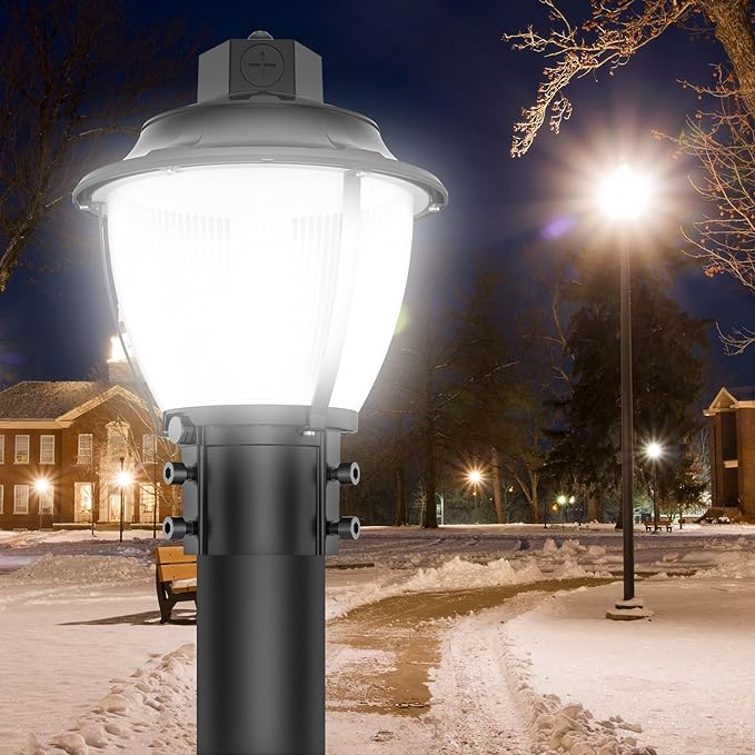 BBESTLED LED Post Top Light with Dusk to Dawn Photocell, ETL&DLC Listed 100W/80W/60W LED Pole Area Lights 5000K/4000K/3000K Outdoor Post Lights for Parking Lot Yard Garden, IP65 Waterproof AC100-277V
