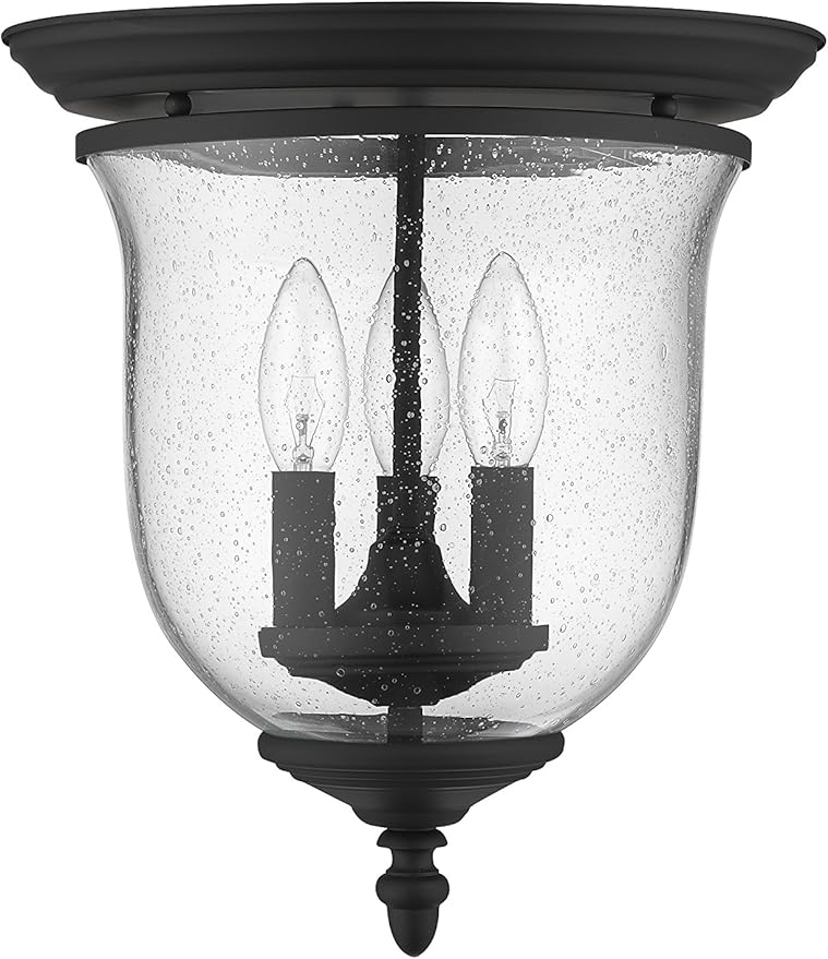 Livex Lighting 5024-04 Legacy 3-Light Ceiling Mount, Black